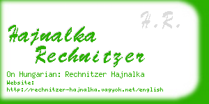 hajnalka rechnitzer business card